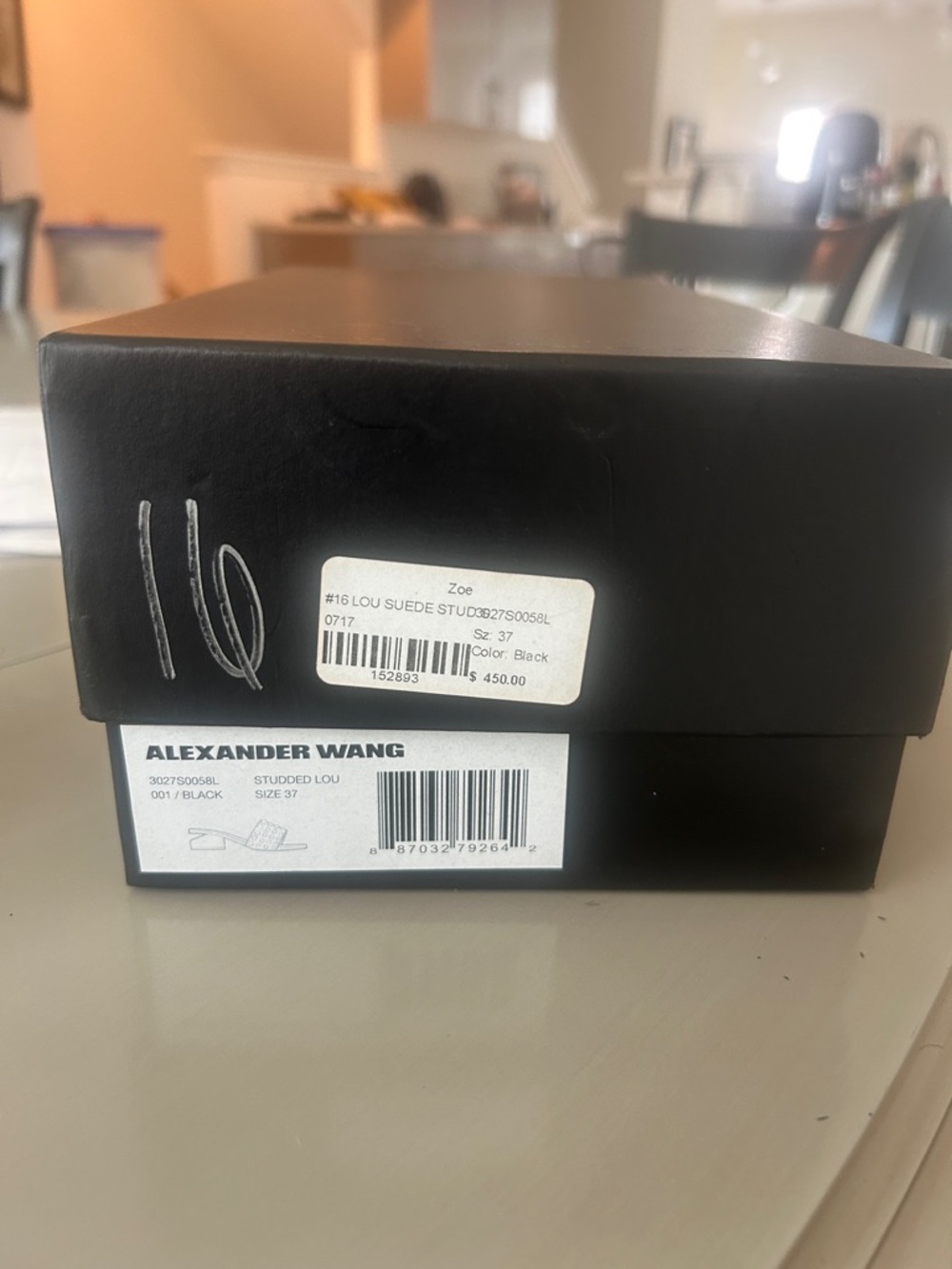 Alexander Wang Black SuedeStudded Slide Sandals - Picture 12 of 12